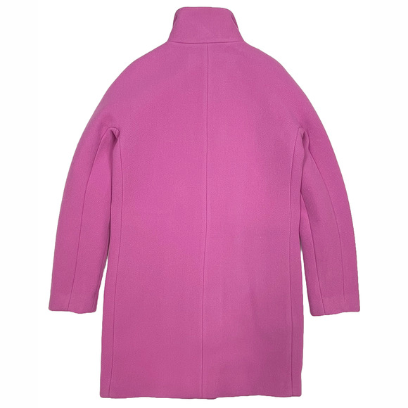 J.Crew TALL Cocoon Coat in Italian Stadium Cloth Sz 2T New $375 Dahlia Pink Wool - Picture 7 of 10